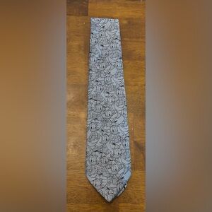 Balancine Disney Donald Duck Tie Works Necktie 100% Polyester Made In USA Silver